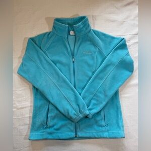Columbia Like-New Aqua Plush Women’s Fleece Zip Jacket